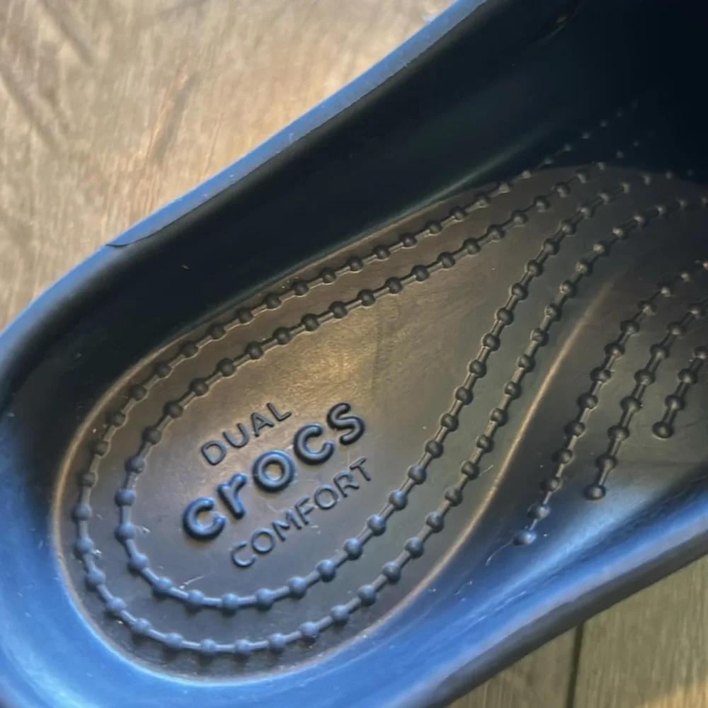 CROCS "SARAH" CLOG MULE DUAL COMFORT NAVY SIZE 8 - Picture 5 of 7